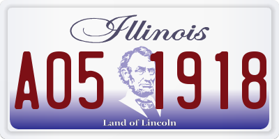 IL license plate A051918