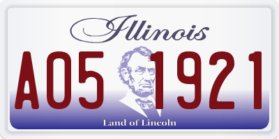 IL license plate A051921
