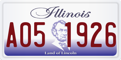 IL license plate A051926