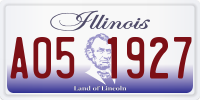 IL license plate A051927