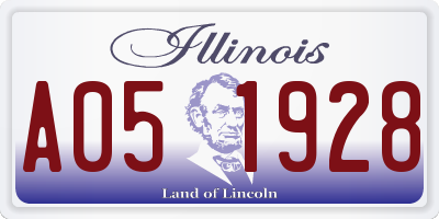 IL license plate A051928