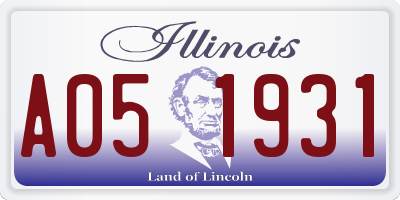 IL license plate A051931