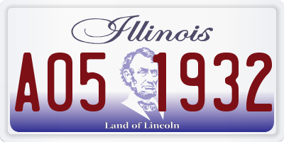 IL license plate A051932