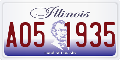 IL license plate A051935