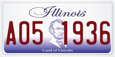 IL license plate A051936