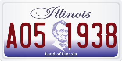 IL license plate A051938