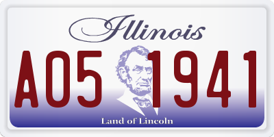 IL license plate A051941