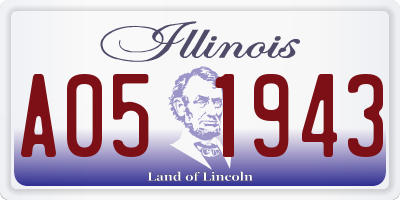 IL license plate A051943