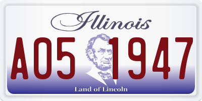 IL license plate A051947