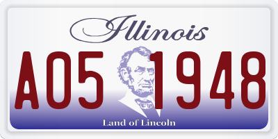 IL license plate A051948