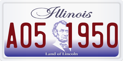 IL license plate A051950