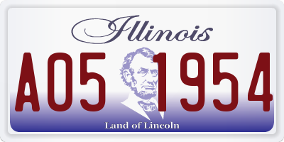 IL license plate A051954