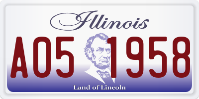IL license plate A051958