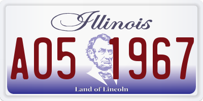 IL license plate A051967
