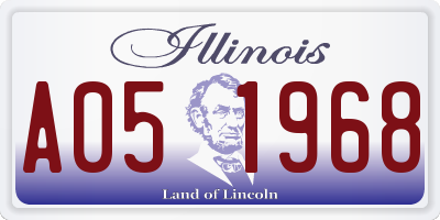 IL license plate A051968