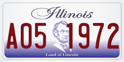 IL license plate A051972