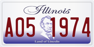 IL license plate A051974