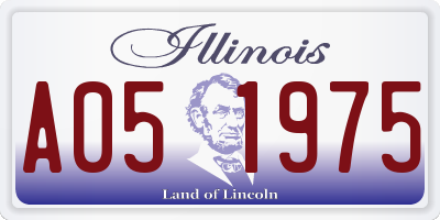 IL license plate A051975