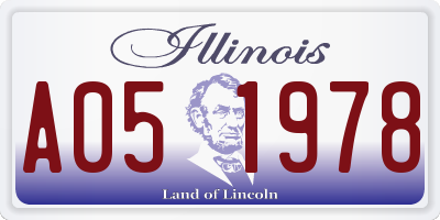 IL license plate A051978