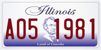 IL license plate A051981