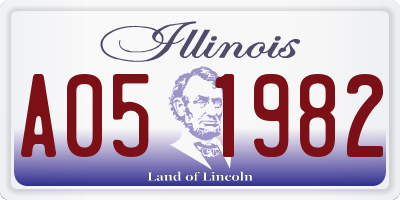 IL license plate A051982