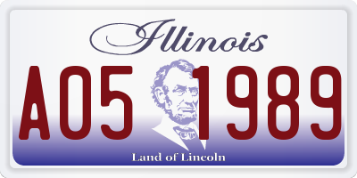 IL license plate A051989