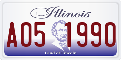 IL license plate A051990