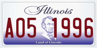 IL license plate A051996