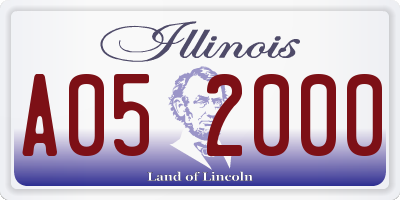 IL license plate A052000