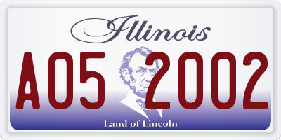 IL license plate A052002