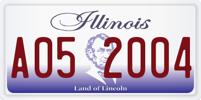 IL license plate A052004