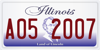 IL license plate A052007
