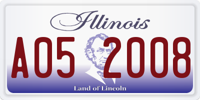 IL license plate A052008