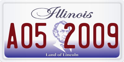 IL license plate A052009