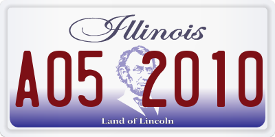 IL license plate A052010