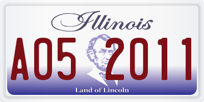 IL license plate A052011