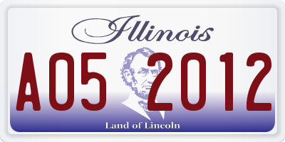 IL license plate A052012