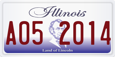 IL license plate A052014