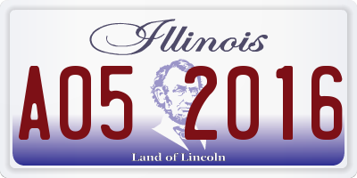 IL license plate A052016