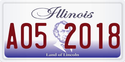 IL license plate A052018