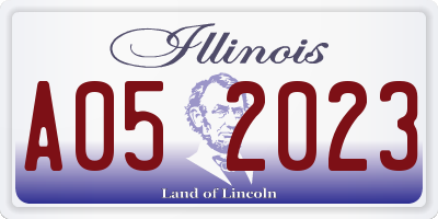IL license plate A052023