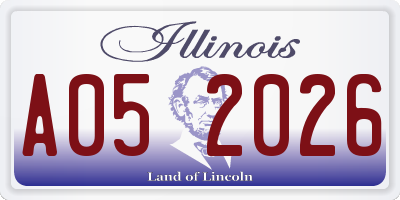 IL license plate A052026