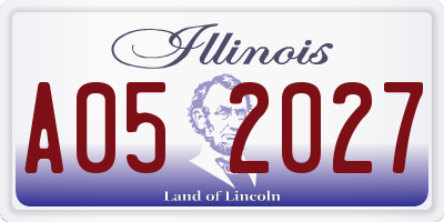 IL license plate A052027