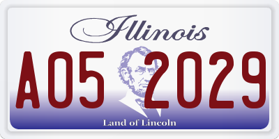 IL license plate A052029