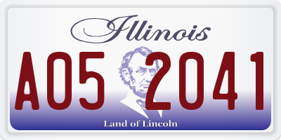 IL license plate A052041