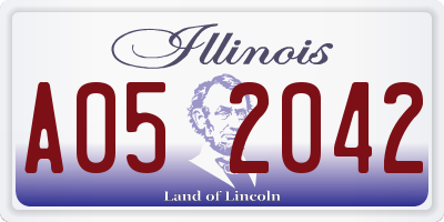 IL license plate A052042