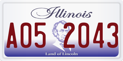IL license plate A052043