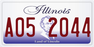IL license plate A052044
