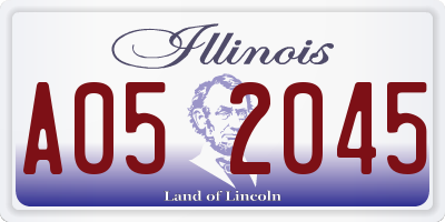 IL license plate A052045