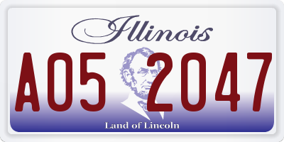 IL license plate A052047